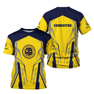 Railspirit Personalized Alaska Railroad T-Shirt Futuristic Design with Custom Job Train Shirt