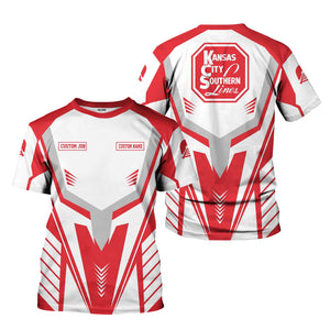 Railspirit Personalized Kansas City Southern T-Shirt Workwear-Inspired with Custom Position Train Shirt