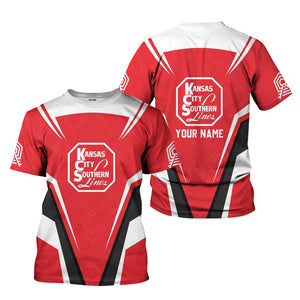 Railspirit Personalized Kansas City Southern T-Shirt Railway Inspired Apparel Train Shirt for Train Lovers