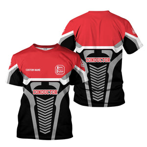 Railspirit Personalized Kansas City Southern T-Shirt Track-Inspired with Custom Job Position Train Shirt