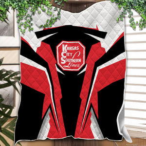 Railspirit Personalized Kansas City Southern Premium Quilts Strong Line Train Premium Quilts Gift Idea For Train Lover