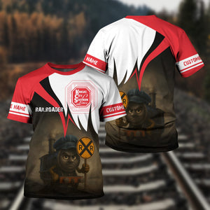 Railspirit Personalized Kansas City Southern T-Shirt Angry Train Shirt Gift Idea For Train Lover