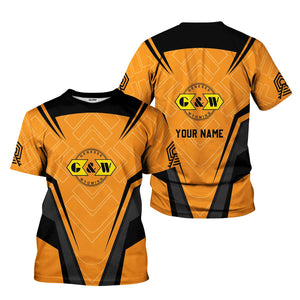 Railspirit Personalized Genesee & Wyoming Inc. Railroad T-Shirt Railway Inspired Apparel Train Shirt for Train Lovers