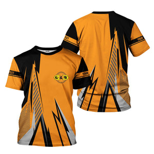 Railspirit Personalized Genesee & Wyoming Inc. Railroad T-Shirt Lightning-Inspired Railway Style Shirt For Train Lovers