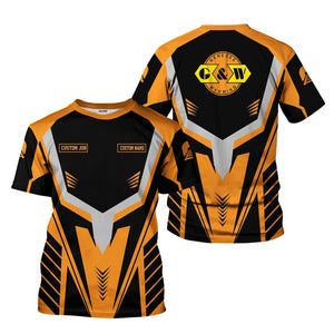 Railspirit Personalized Genesee & Wyoming Inc. Railroad T-Shirt Workwear-Inspired with Custom Position Train Shirt