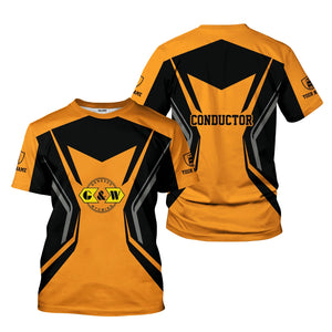 Railspirit Personalized Genesee & Wyoming Inc. Railroad T-Shirt Unique Style with Custom Job Train Shirt