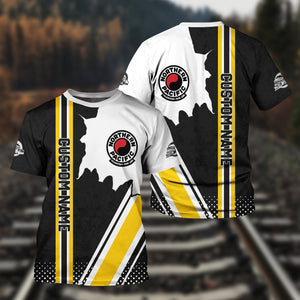 Railspirit Personalized Northern Pacific Railway T-Shirt All Over Printed Unisex Shirt