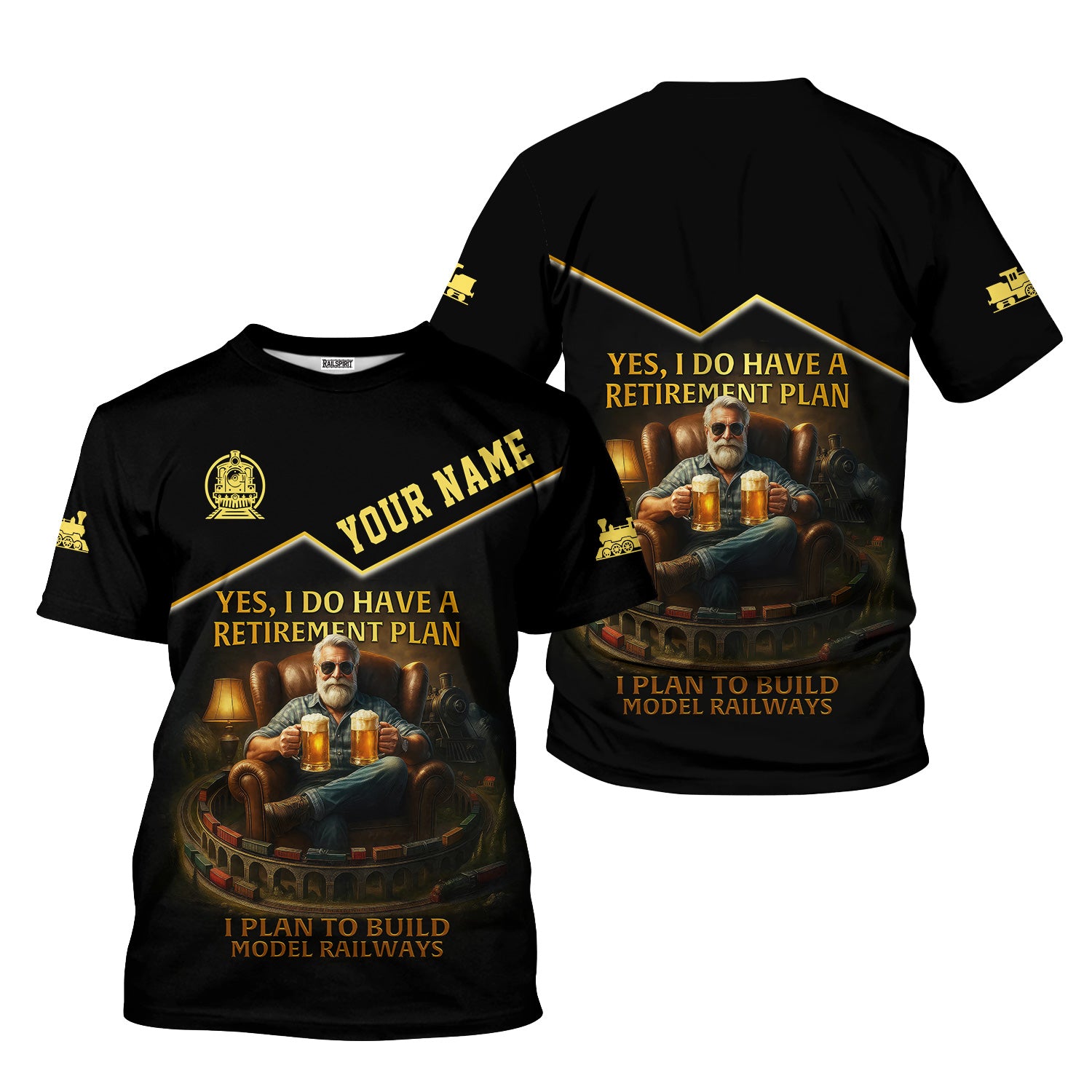 Custom Model Railway Retirement Shirt - Yes, I Do Have a Retirement Plan, I Plan to Build Model Railways Shirt, Gift For Train Lover
