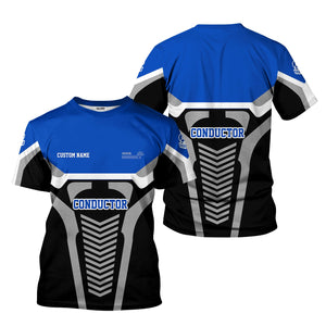 Railspirit Personalized Conrail Railroad T-Shirt Track-Inspired with Custom Job Position Train Shirt