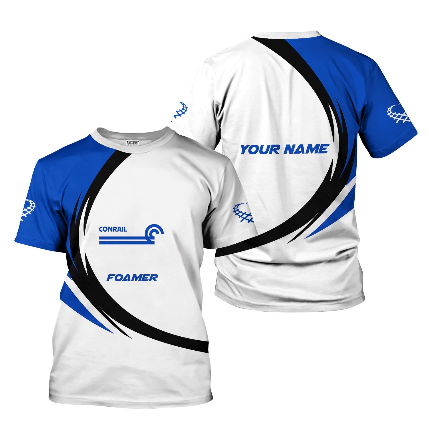 Railspirit Personalized Conrail Railroad T-Shirt Unique Graphic Style Shirt For Train Enthusiasts