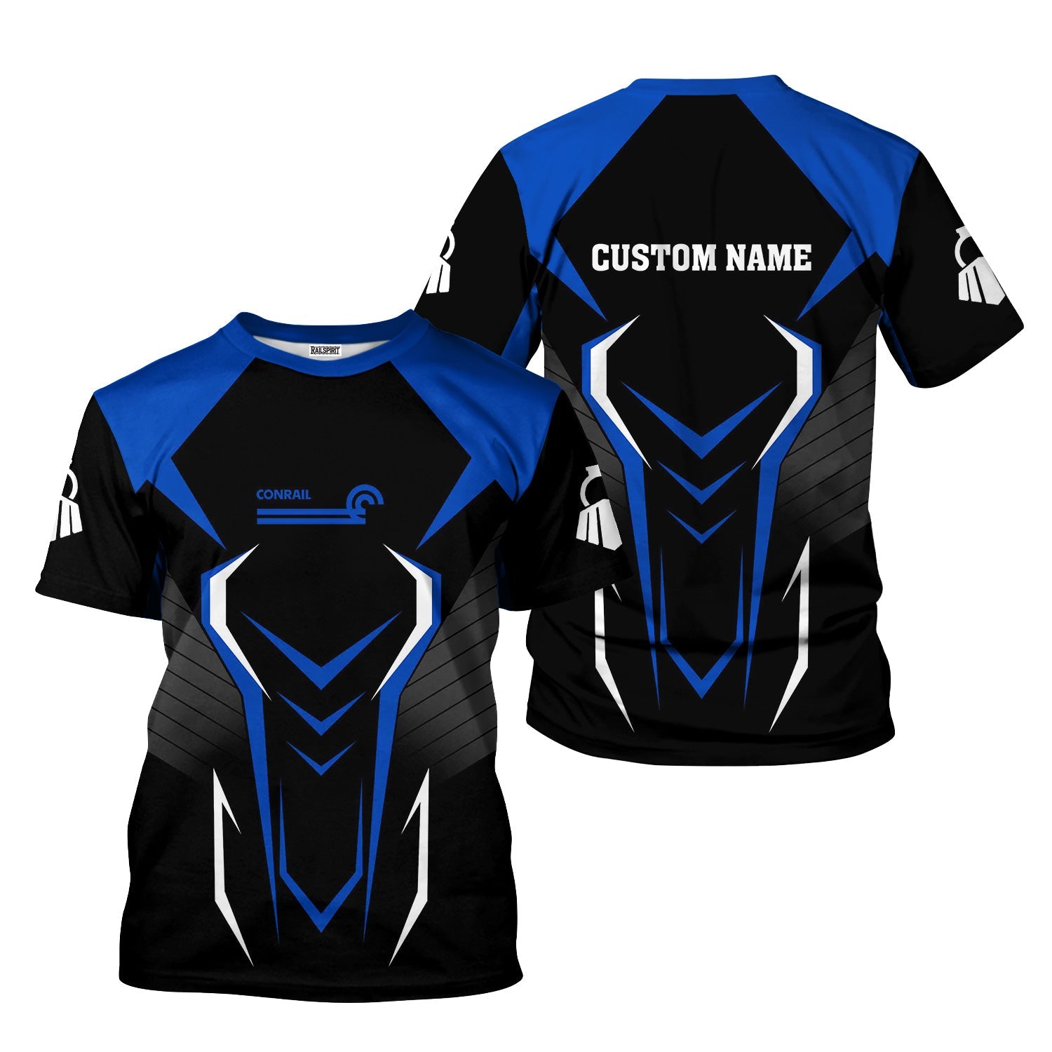 Railspirit Personalized Conrail Railroad T-Shirt Dynamic Design Style Perfect Shirt for Train Enthusiasts