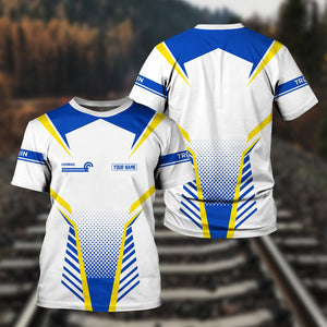 Railspirit Personalized Conrail Railroad T Shirt Unisex Train Shirt All Over Print