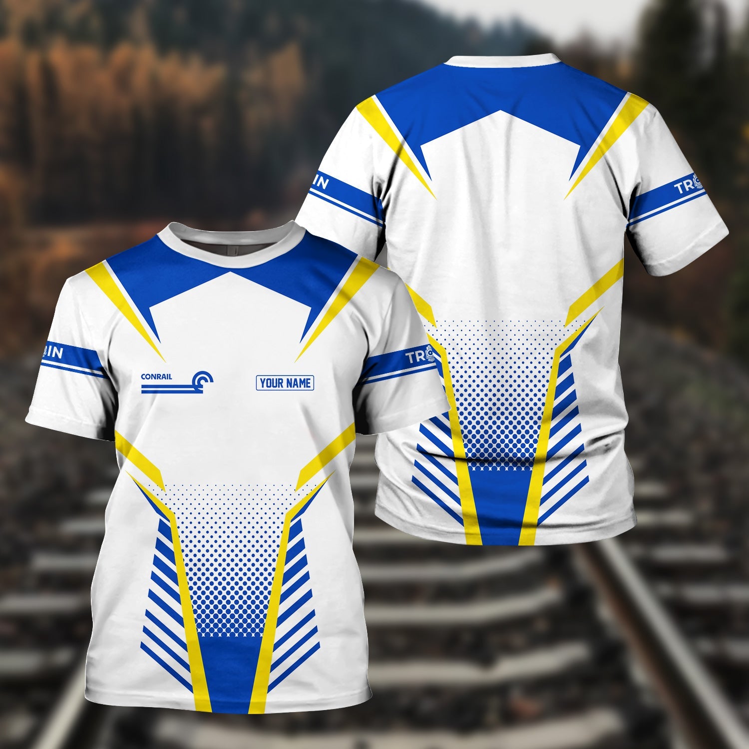 Railspirit Personalized Conrail Railroad T Shirt Unisex Train Shirt All Over Print