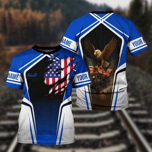 Railspirit Personalized Conrail Railroad T Shirt American Eagle Vintage Train Shirt