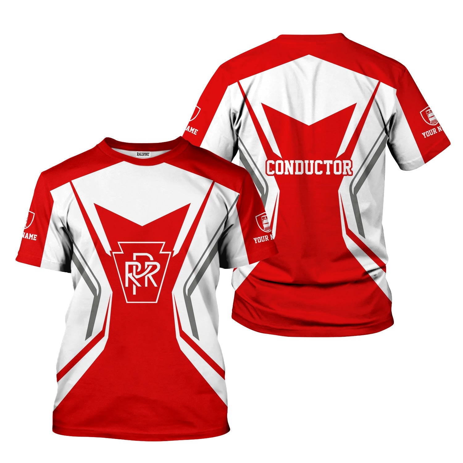 Railspirit Personalized Pennsylvania Railroad T-Shirt Unique Style with Custom Job Train Shirt