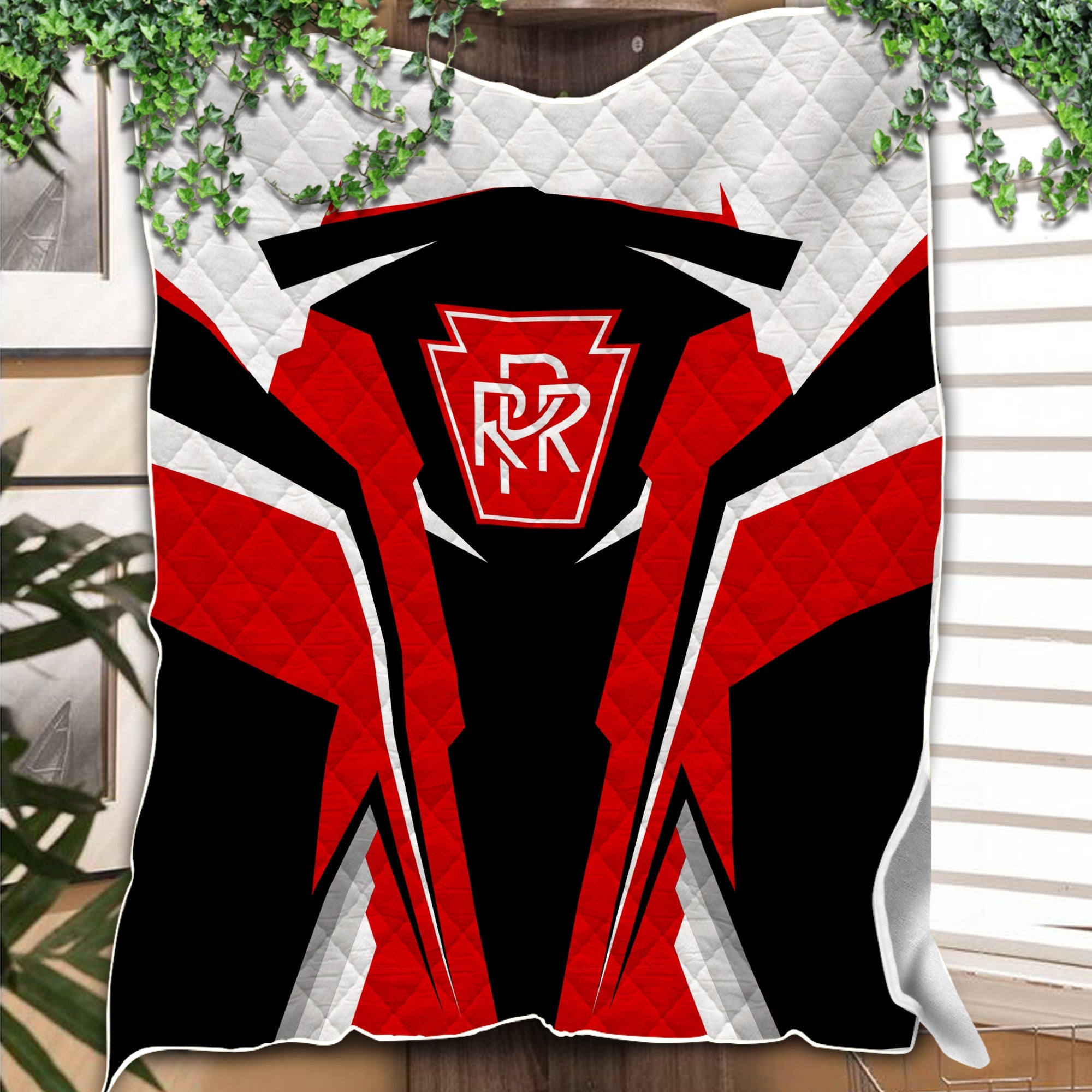 Railspirit Personalized Pennsylvania Railroad Premium Quilts Strong Line Train Premium Quilts Gift Idea For Train Lover