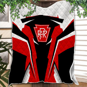 Railspirit Personalized Pennsylvania Railroad Premium Quilts Strong Line Train Premium Quilts Gift Idea For Train Lover