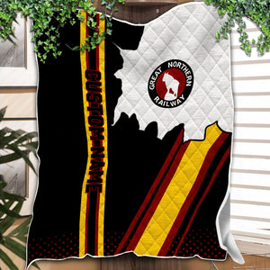 Railspirit Personalized Great Northern Railway Premium Quilts Vintage GNR All Over Printed Premium Quilts