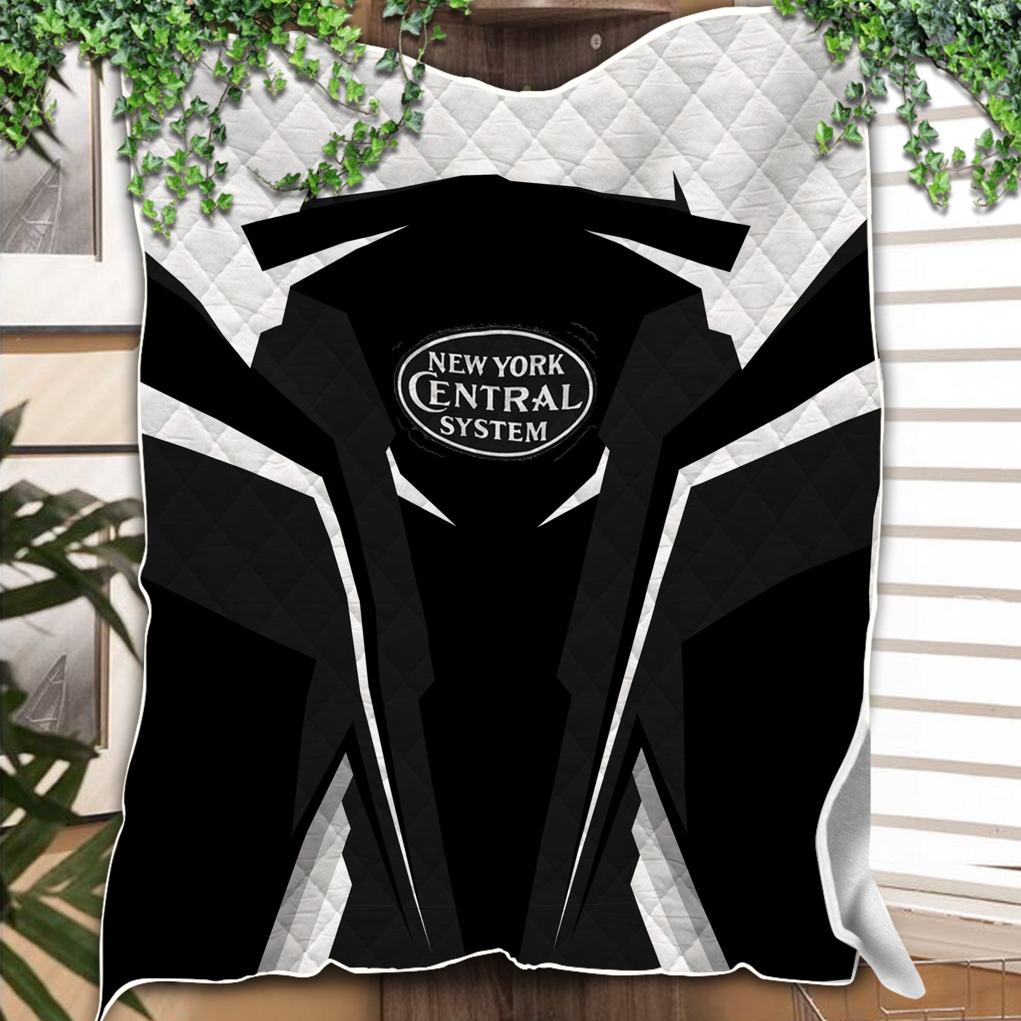 Railspirit Personalized New York Central Railroad Premium Quilts Strong Line Train Premium Quilts Gift Idea For Train Lover