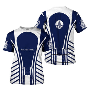 Railspirit Personalized Baltimore and Ohio Railroad T-Shirt Striped Railroad Style B&O Train Shirt All Over Print