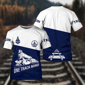 Railspirit Personalized Baltimore and Ohio Railroad T Shirt One Track Mind Unisex Train Shirt Gift Idea For Train Lover