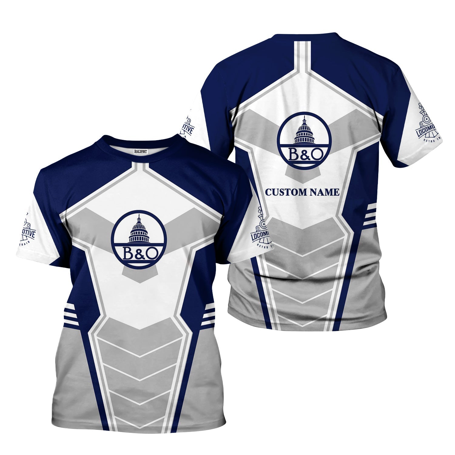 Railspirit Personalized Baltimore and Ohio Railroad T-Shirt Engine-Inspired Style B&O Train Shirt for Railroad Fanatic