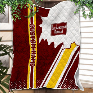 Railspirit Personalized Delaware, Lackawanna and Western Railroad Premium Quilts Vintage DL&W All Over Printed Premium Quilts