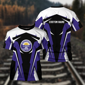 Railspirit Personalized Southern Pacific Railroad T Shirt Strong Line Style Train Unisex Shirt All Over Print