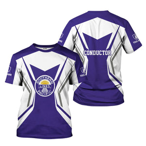 Railspirit Personalized Southern Pacific Railroad T-Shirt Unique Style with Custom Job Train Shirt