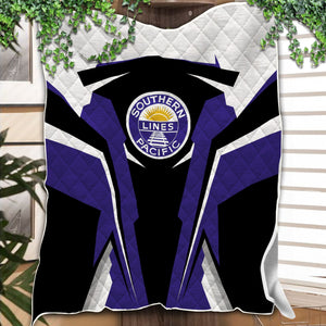 Railspirit Personalized Southern Pacific Railroad Premium Quilts Strong Line Train Premium Quilts Gift Idea For Train Lover