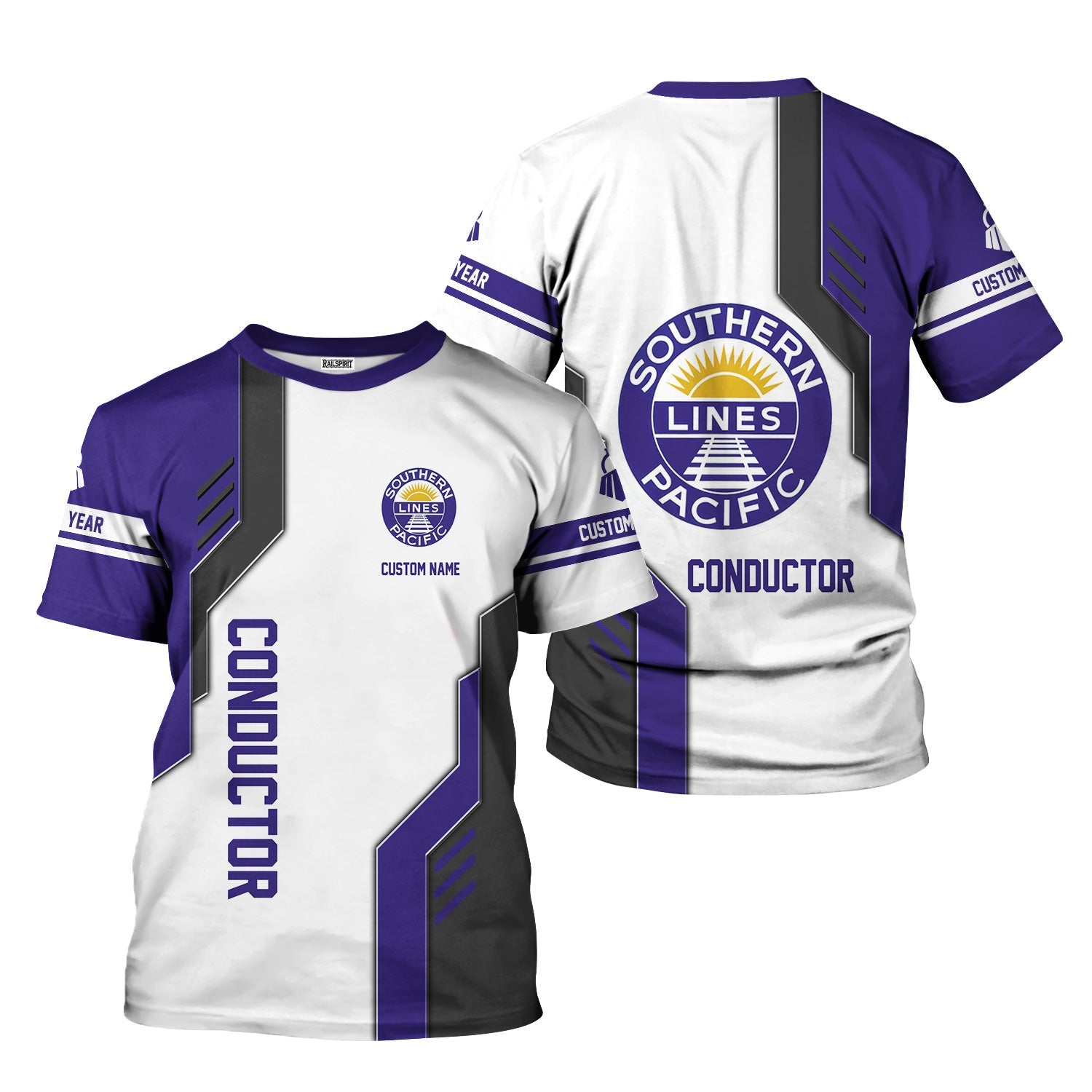 Railspirit Personalized Southern Pacific Railroad T-Shirt Unique Railway Style with Custom Job Train Shirt