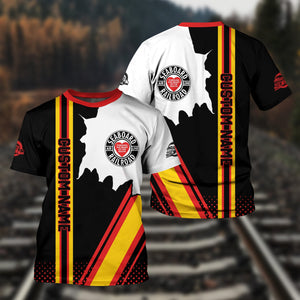 Railspirit Personalized Seaboard Air Line Railroad T-Shirt All Over Printed Unisex Shirt