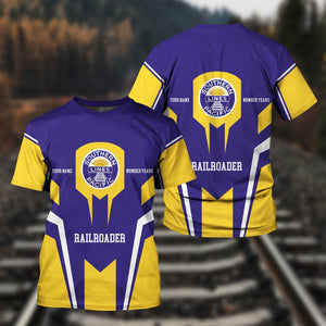 Railspirit Personalized Southern Pacific Railroad T-Shirt Custom Year Railroader Shirt Gift Idea For Train Lover