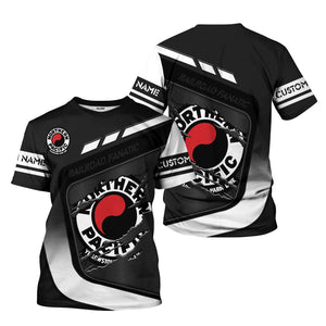 Railspirit Personalized Northern Pacific Railway T-Shirt Ripped Texture Style Train Shirt For Railroad Fanatic