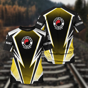 Railspirit Personalized Northern Pacific Railway T-Shirt Lightning Graphic Style Shirt Gift Idea For Train Lover
