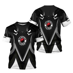 Railspirit Personalized Northern Pacific Railway T-Shirt Vibrant Graphic Pattern Shirt For Train Enthusiasts