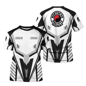 Railspirit Personalized Northern Pacific Railway T-Shirt Workwear-Inspired with Custom Position Train Shirt