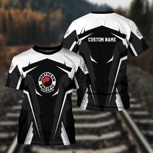 Railspirit Personalized Northern Pacific Railway T Shirt Strong Line Style Train Unisex Shirt All Over Print