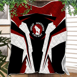 Railspirit Personalized Great Northern Railway Premium Quilts GNR Strong Line Train Premium Quilts Gift Idea For Train Lover