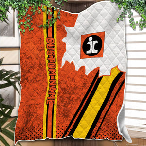 Railspirit Personalized Illinois Central Railroad Premium Quilts Vintage All Over Printed Premium Quilts