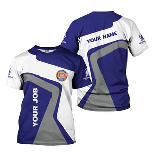 Railspirit Personalized Chicago, Burlington and Quincy Railroad T-Shirt Unique Design with Custom Job Position Train Shirt