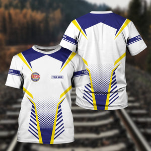 Railspirit Personalized Chicago, Burlington and Quincy Railroad T Shirt Unisex Train Shirt All Over Print