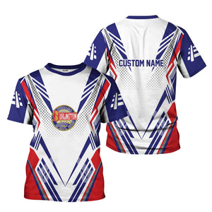 Railspirit Personalized Chicago, Burlington and Quincy Railroad T-Shirt Railroad Tribute Design Train Shirt for Train Lovers