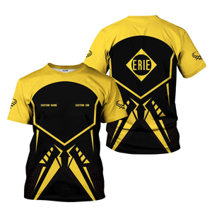 Railspirit Personalized Erie Railroad T-Shirt Vibriant Style with Custom Position Train Shirt