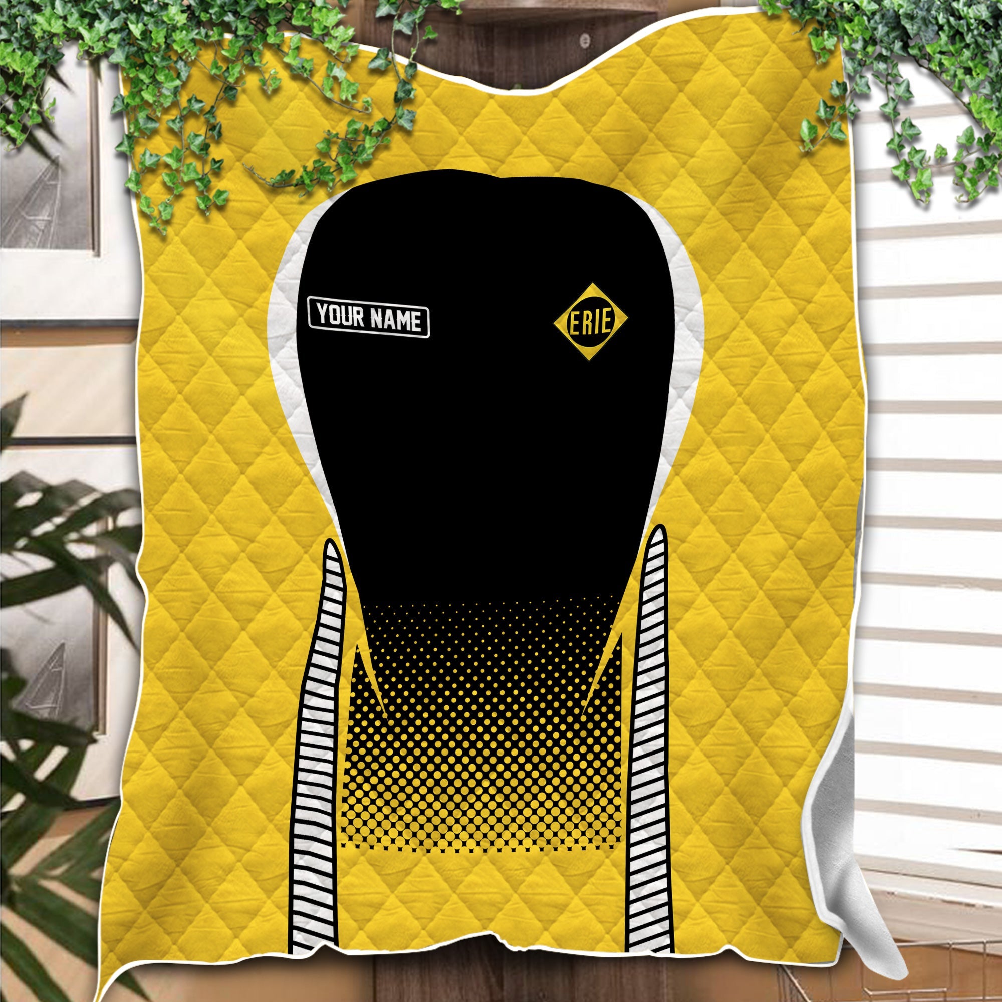 Railspirit Personalized Erie Railroad Premium Quilts Train Premium Quilts Gift Idea For Train Lover