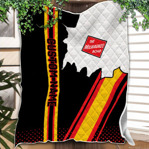 Railspirit Personalized Chicago, Milwaukee, St. Paul and Pacific Railroad Premium Quilts Vintage Milwaukee Road All Over Printed Premium Quilts