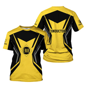 Railspirit Personalized Erie Railroad T-Shirt Unique Style with Custom Job Train Shirt