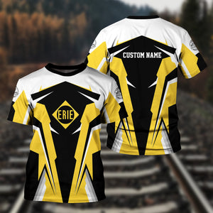 Railspirit Personalized Erie Railroad T Shirt Strong Line Style Train Unisex Shirt All Over Print