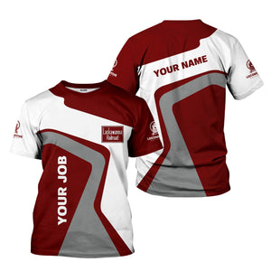 Railspirit Personalized Delaware, Lackawanna and Western Railroad T-Shirt Unique Design with Custom Job Position DL&W Train Shirt