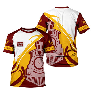 Railspirit Personalized Delaware, Lackawanna and Western Railroad T-Shirt Flame-Inspired Style DL&W Shirt Gift Idea For Train Lovers